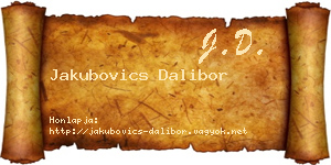 Jakubovics Dalibor névjegykártya